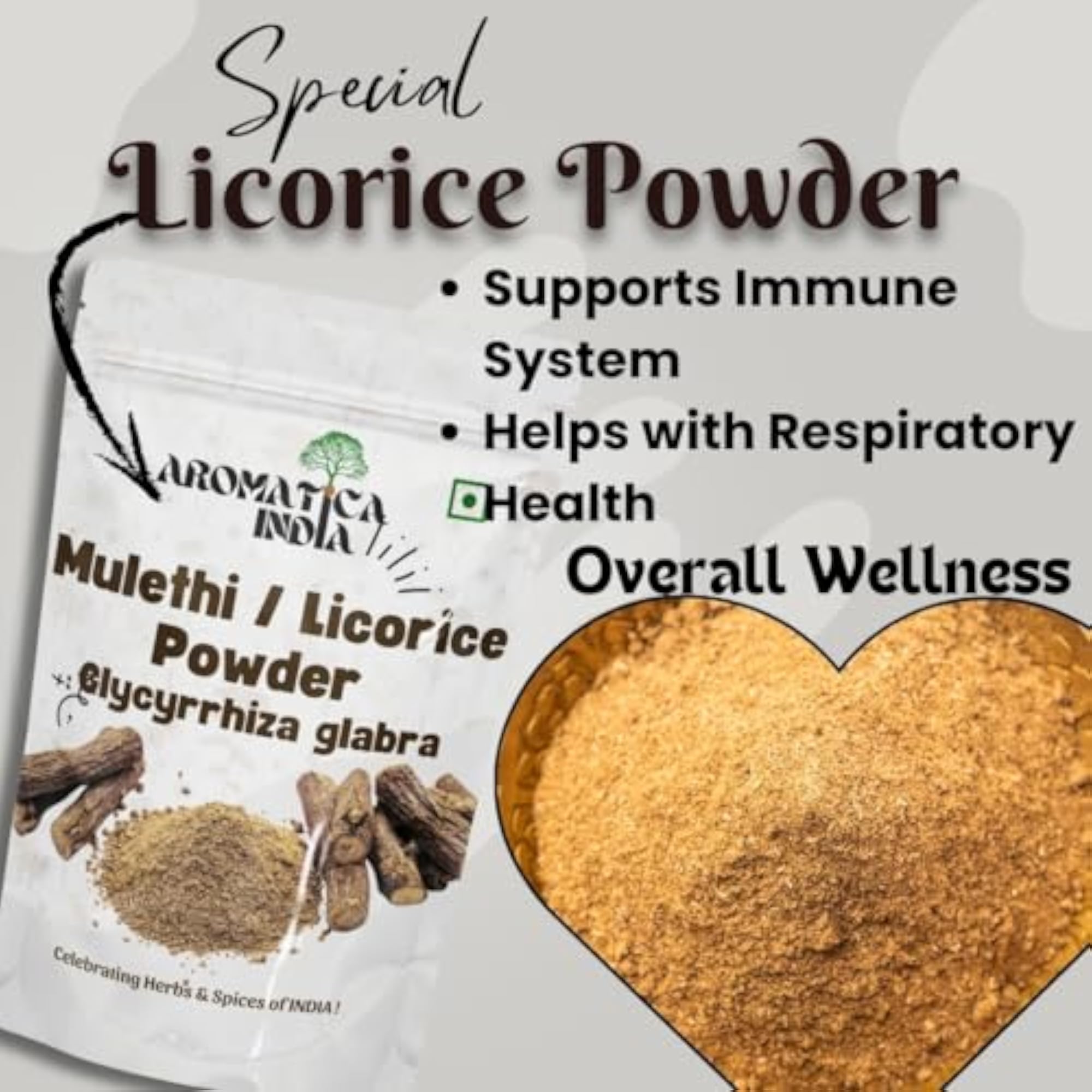 Mulethi Powder Dried Herbal Remedy for Wellness